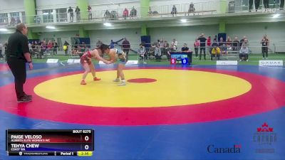 69kg Semifinal - Paige Veloso, Alberta Elite Women`s WC vs Tehya Chew, Coast WA