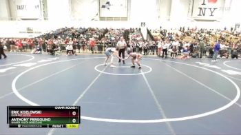 138 lbs Champ. Round 1 - Anthony Pergolino, Shaker Youth Wrestling vs Eric Kozlowski, Club Not Listed