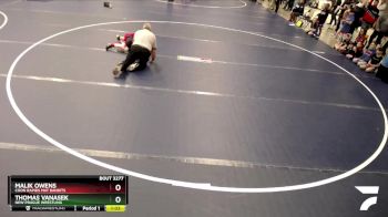 105 lbs Cons. Round 3 - Malik Owens, Coon Rapids Mat Bandits vs Thomas Vanasek, New Prague Wrestling