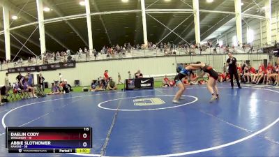 115 lbs Placement Matches (8 Team) - Daelin Cody, Wisconsin vs Abbie Slothower, Kansas