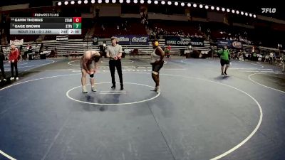 D 1 285 lbs Cons. Round 4 - Gavin Thomas, St. Amant vs Gage Brown, St. Paul`s