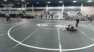 101 lbs Round Of 16 - Layla Hartman, Red Mountain WC vs Kaliya Klise, Gold Rush Wr Ac