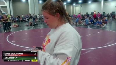 125 lbs Round 7 (8 Team) - Yris Valentin, Pink Predators vs Grace Storjohann, Team Iowa Beach Bums