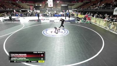 97 lbs Cons. Round 4 - Joseph Sarafin, Red Star Wrestling Academy vs Colton Meixner, USA Gold Wrestling Club