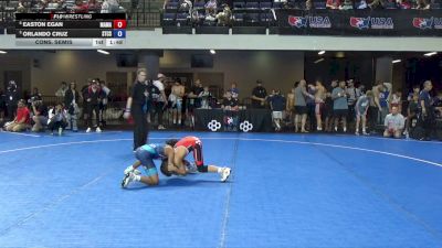 75 lbs Cons. Semis - Easton Egan, Massas Maniacs vs Orlando Cruz, Silvaback Training Center (SBTC)