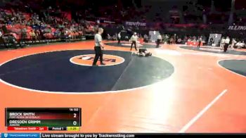 1 lbs Quarterfinal - Brock Smith, Port Byron (Riverdale) vs Dresden Grimm, Auburn
