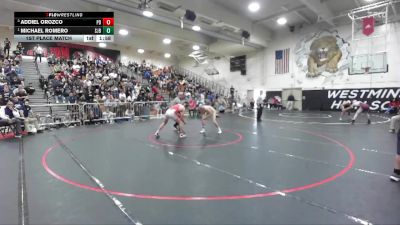 144 lbs 1st Place Match - Michael Romero, St. John Bosco vs Addiel Orozco, Palm Desert