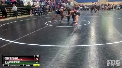 1 - 150 lbs Quarterfinal - Shaiem Gordon, Grundy vs Zane Perkins, George Wythe (Wytheville)