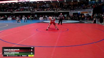 140 lbs Champ. Round 1 - THAILYN REYNOLDS, Wasilla High School vs Roman Sorenson, Lathrop Wrestling