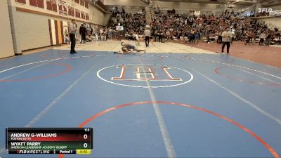 113 lbs Cons. Round 5 - Andrew G-Williams, Poston Butte vs Wyatt Parry, American Leadership Academy Gilbert