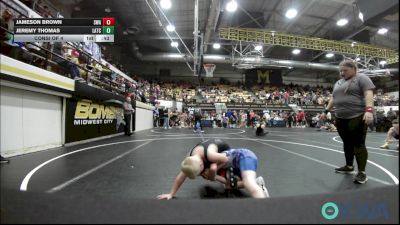 70-75 lbs Consi Of 4 - Jameson Brown, Shelton Wrestling Academy vs Jeremy Thomas, Little Axe Takedown Club
