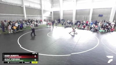 115 lbs Quarterfinal - Scout Stephens, Sanderson Wrestling Academy vs Avery Roberts, Aviator Wrestling Academy