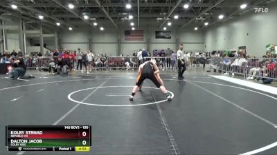 150 lbs Cons. Round 1 - Dalton Jacob, Colby Kids vs Kolby Strnad, Republic Co