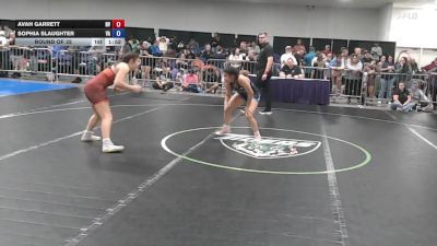132 lbs Round Of 32 - Avah Garrett, NV vs Sophia Slaughter, VA