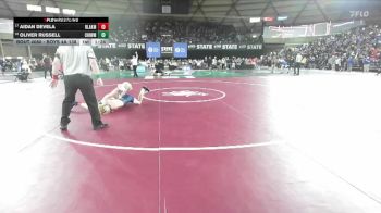 Boys 4A 138 lbs Champ. Round 1 - Aidan Devela, Bonney Lake vs Oliver Russell, Chiawana