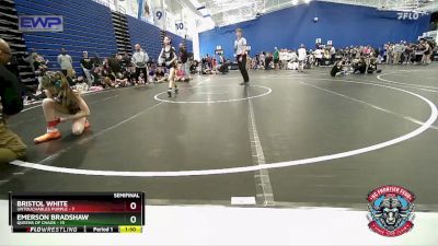 75 lbs Semis (4 Team) - Bristol White, Untouchables Purple vs Emerson Bradshaw, Queens Of Chaos