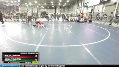 80 lbs Cons. Round 5 - Bradley Bryson, Cowboy Mat Club vs Bentley Waldo, Lakeland WC