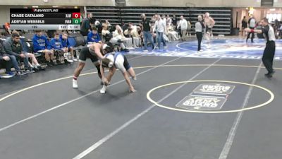 189 lbs Quarterfinals (8 Team) - Chase Catalano, Xavier vs Adryan Wessels, Evansville