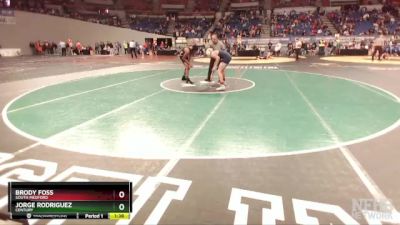 6A-138 lbs Champ. Round 1 - Brody Foss, South Medford vs Jorge Rodriguez, Century