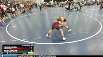 80 lbs Semifinal - Rylan Sandoval, Cowboy Wrestling Club vs Michael Nicosia, Pennsylvania