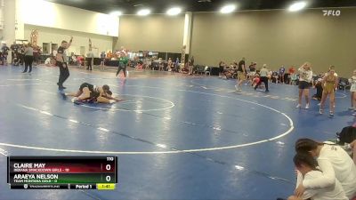 110 lbs Quarters & Wb (16 Team) - Araeya Nelson, Team Montana Gold vs Claire May, Indiana Smackdown Girls