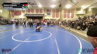 70 lbs Round Of 16 - Bradley Robinson, Claremore Wrestling Club vs William Haff, Wagoner Takedown Club