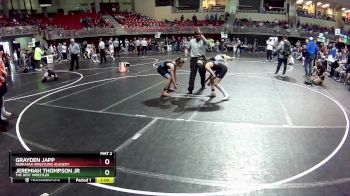 95 lbs Cons. Round 3 - Grayden Japp, Nebraska Wrestling Academy vs Jeremiah Thompson Jr, The Best Wrestler