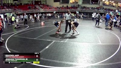 95 lbs Cons. Round 3 - Grayden Japp, Nebraska Wrestling Academy vs Jeremiah Thompson Jr, The Best Wrestler