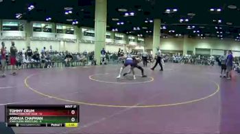 126 lbs Round 5 (10 Team) - Tommy Crum, Bubbletown Mat Club vs Joshua Chapman, John Glenn Wrestling