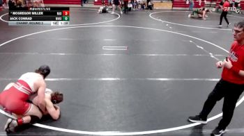 215 lbs Champ. Round 2 - Jack Conrad, Mountain View High School vs McGregor Miller, Madison