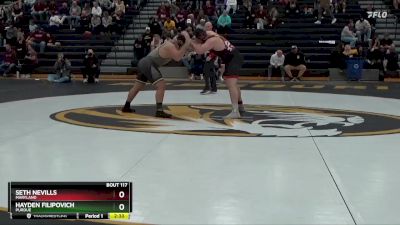 285 lbs Semifinal - Seth Nevills, Maryland vs Hayden Filipovich, Purdue