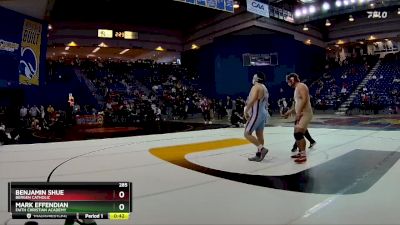 285 lbs Cons. Semi - Benjamin Shue, Bergen Catholic vs Mark Effendian, Faith Christian Academy