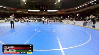 190 lbs Champ. Round 2 - Adam Kempton, Gila Ridge High School vs Max Gambino, Maricopa