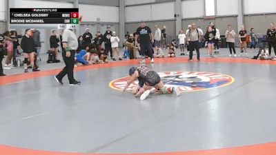 75-80 lbs Champ. Round 1 - Chelsea Goldsby, Mat Demon Wrestling Club vs Brodie McDaniel, Spring Hills Wrestling