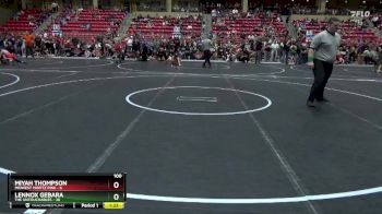 100 lbs Round 3 (6 Team) - Lennox Gebara, The Untouchables vs Miyah Thompson, Midwest Misfitz Pink