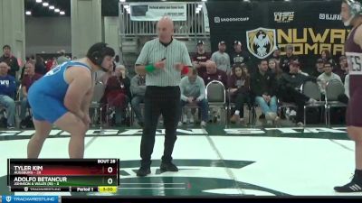 285 lbs Placement Matches (16 Team) - Adolfo Betancur, Johnson & Wales (RI) vs Tyler Kim, Augsburg