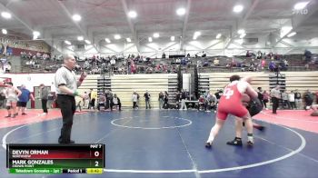 215 lbs Semifinal - Devyn Orman, Northview vs Mark Gonzales, Crown Point