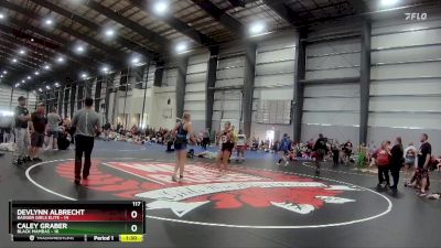 117 lbs Semis - R1 Wb - Caley Graber, Black Mambas vs Devlynn Albrecht, Badger Girls Elite