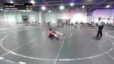 106 lbs Quarterfinal - Tony Quiros, Eastvale Elite vs Yandel Basham, Hotshots Wrestling
