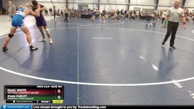 Elite 184 lbs Cons. Round 4 - Evan Farley, Minnesota State Mankato vs Isaac White, Southeast Community College