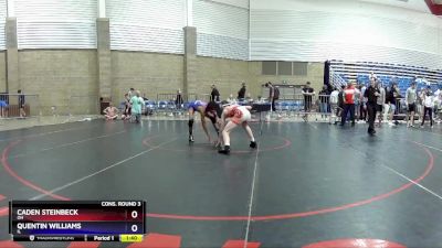 100 lbs Cons. Round 3 - Caden Steinbeck, OH vs Quentin Williams, IL