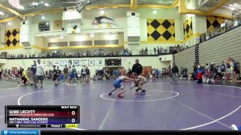 87 lbs Cons. Round 2 - Gabe Liechty, Golden Eagle Elite Wrestling Club vs Nathanial Sanders, Red Cobra Wrestling Academy