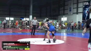 157 lbs Placement Matches (8 Team) - Caleb Cox, REAL LIFE WRESTLING CLUB vs Colin Jackson, RED LION WRESTLING CLUB