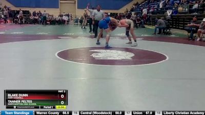 1 - 165 lbs Cons. Round 3 - Tanner Feltes, Northampton High School vs Blake Dunn, Fort Chiswell