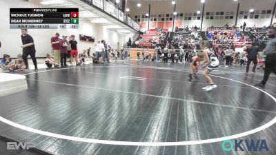 58 lbs Round Of 16 - Nichole Tugmon, Locust Grove Youth Wrestling vs Dean McInerney, Sallisaw Takedown Club 2