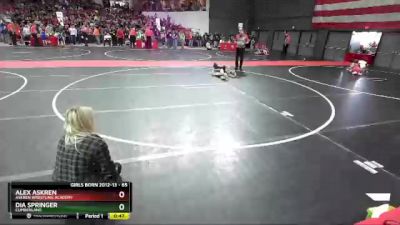 65 lbs Cons. Round 3 - Alex Askren, Askren Wrestling Academy vs Dia Springer, Cumberland