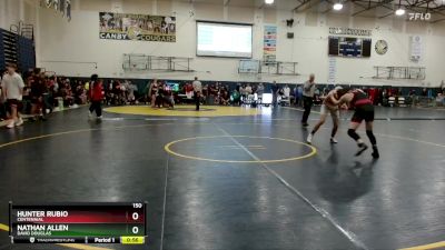 150 lbs Cons. Round 2 - Hunter Rubio, Centennial vs Nathan Allen, David Douglas