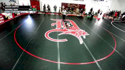40 lbs Round 1 - Maxwell Vang, Wright Wrestling Academy vs Adrian Campos, SoCal Hammers