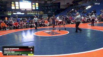 150 lbs Quarterfinals (8 Team) - Jacob Whisenand, Libertyville vs Tristan Kidd, Oak Park (O.P.-River Forest)