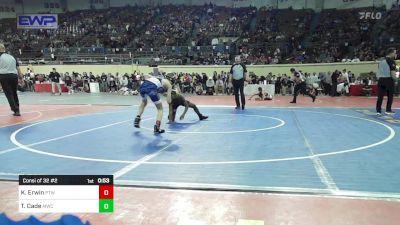 80 lbs Consi Of 32 #2 - Kaydn Erwin, Pryor Tigers Wrestling vs Tyree Cade, Midwest City Bombers